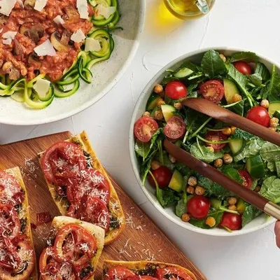 Kale Salad with Caesar Roasted Chickpeas